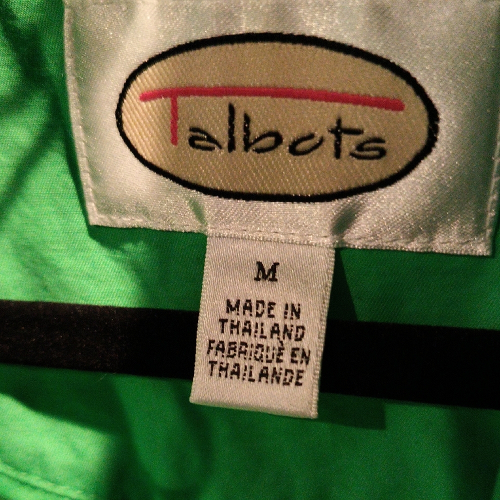 FINAL PRICE Talbots Green Hooded Jacket/Vest Medium